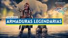 Armaduras legendarias de Horizon Forbidden West Orillas Ardientes