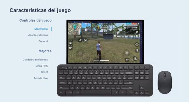 Free Fire - Controles de teclado y ratón en PC