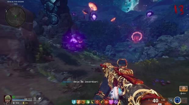 CoD Black Ops 6 Zombis Easter egg The Tomb - Escoltar el orbe de energía oscura para mejorar el bastón de hielo