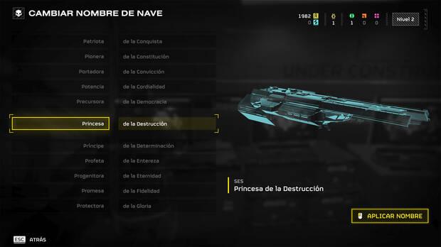 Helldivers 2 - Cómo cambiar el nombre de la nave