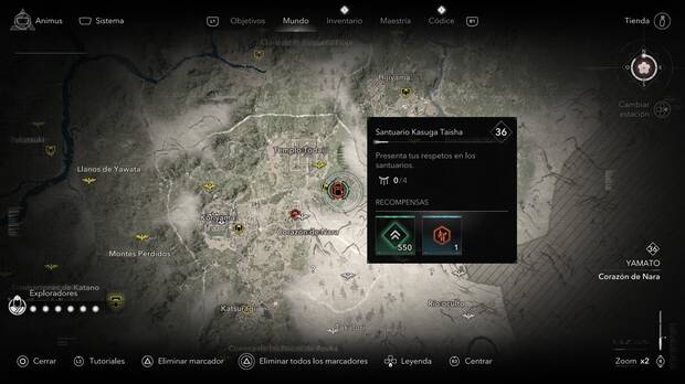 Assassin's Creed Shadows - Localización de Santuario Kasuga Taisha