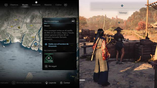 Assassin's Creed Shadows - Misiones El Buey - Localización del hombre de Hiromichi