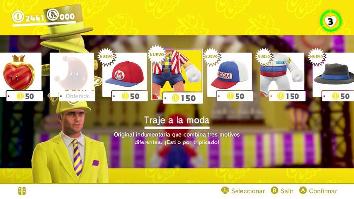 Traje a la moda Super Mario Odyssey