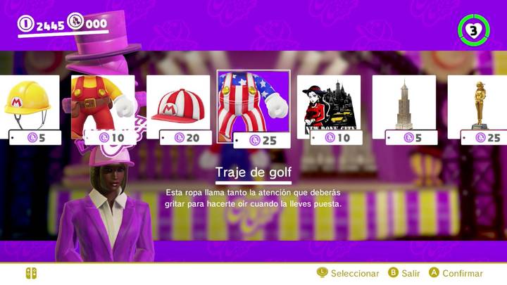 Traje de golf Mario Odyssey