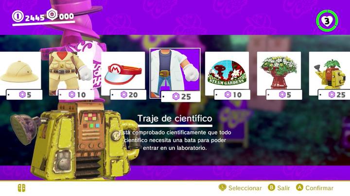 Traje de científico Mario Odyssey