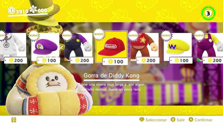 Gorra de Diddy Kong Super Mario Odyssey